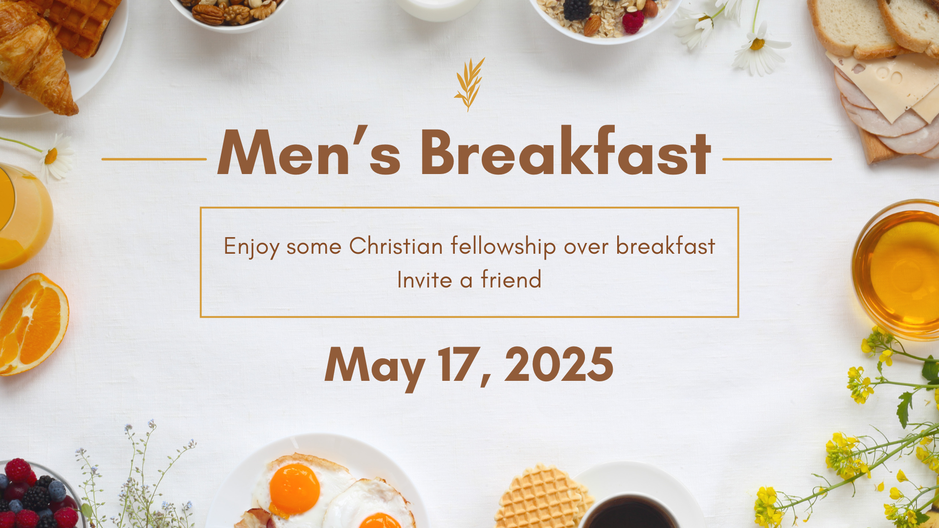 Men’s breakfast May 17